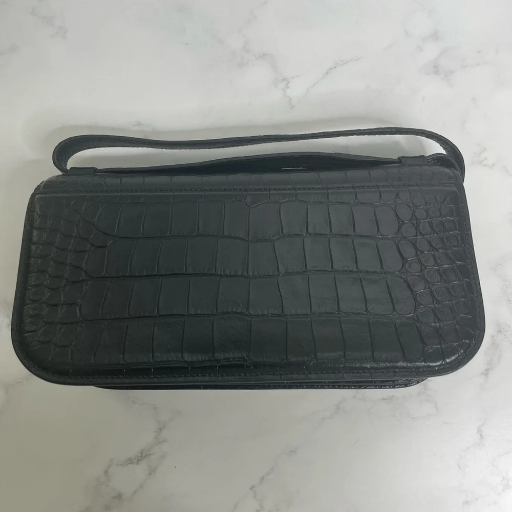 Balenciaga Gossip Small Croc Embossed Leather Shoulder Bag - Picture 6 of 16